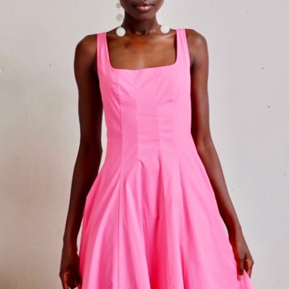 🌺🎉HP🎉🌺 Staud Wells Midi Dress Plumeria - Picture 5 of 16